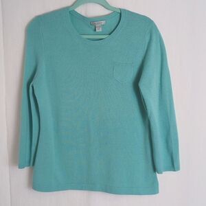 Geneva Cashmere Sweater Size L Aqua